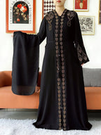 New Women Elegant Dress Chiffon Open Abaya with Zipper Muslim Women Dress Islamic Clothing Cardigan Abaya Women Muslim Dress - Matrix-studios.com