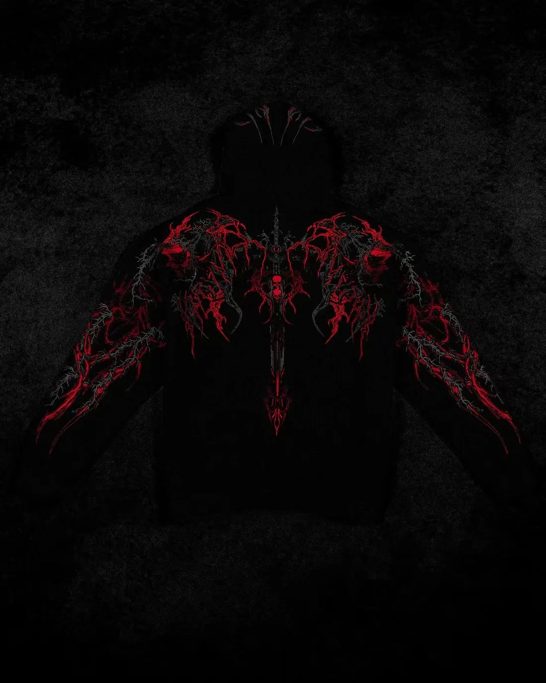 2025New American Style Men's Hooded Sweatshirt Trendy Brand Dark Style Sports Fitness High Street Autumn Winter Men's Sweatshirt - Matrix Studios