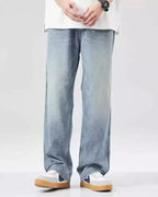 Men's Denim Pants Vintage Washing Wide Leg Loose Jeans Casual Straight American Style  Street Men Trousers Four Seasons New 2026 - Matrix Studios
