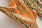 Boho Queens Women Yellow Floral Print Sashes  Kimono Ladies V Neck Batwing Sleeves Bohemian Maxi Dress Robe Cover-up - Matrix Studios