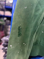 26ss Winter Green Oversize Street Outfit SATOSHI Jacket Washed Retro Distressed Splashed Ink Zipper Hoodie Men Women Loose Hoody - Matrix-studios.com