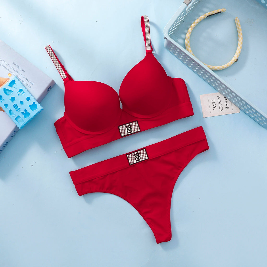 Victoria s Secret Wireless Demi T Shirt Bra Panties Set Sexy Lingerie Women Bra Set Lace Push Up Comfortable - Matrix-studios.com
