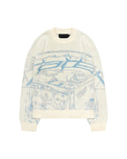 New Hip Hop Streetwear Knitted Sweater men Gothic portrait Print Pullover autumn Harajuku Cotton sweater women Oversized Sweater - Matrix Studios