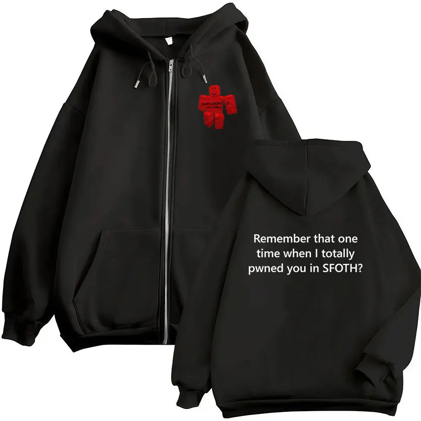 Funny Blame John Meme Zipper Hoodie Shedletsky Forsaken Fashion Autumn/Winter Sweatshirt Men Women Casual Oversized Coats Hoody - Matrix Studios