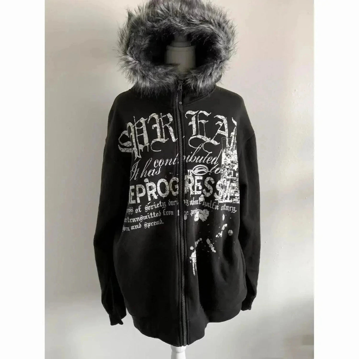American Vintage Pink Furry Hoodie Women Y2K Harajuku Faux Fur Collar Jacket Fashion Slim Waist Belted Hot Girl Sweatshirt New - Matrix Studios