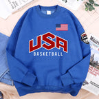 USA Basketballer Printed Street Casual Hoody Men Women Hip Hop Oversized Clothing Loose Warm Fleece Sweatshirts Couple Hoodies - Matrix Studios