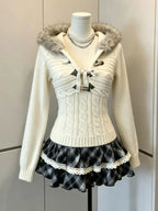 Preppy Style Sweet Knitted Sweater 2000s Aesthetic Gyaru Chic Korean Y2k Jumper Sweater Long Sleeve Coquette Knitwears - Matrix Studios