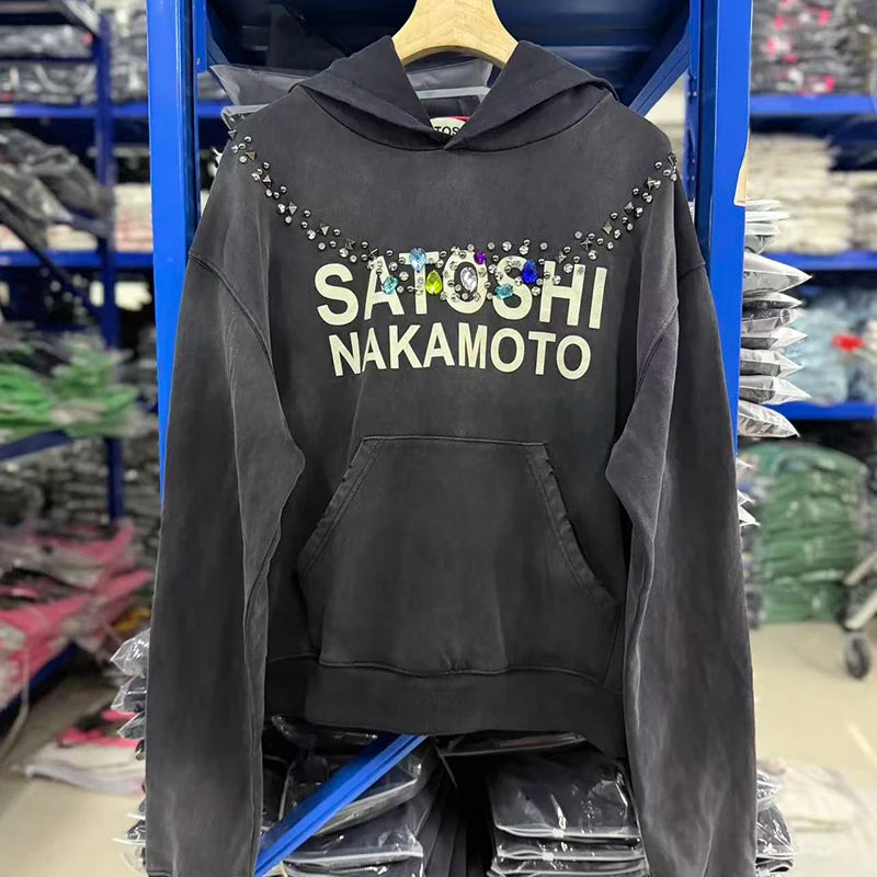 26FW Satoshi Nakamoto Zip Up Hoodie Vintage Distressed High Street Worn Out Print Men Women Hooded Pullover Real Photo - Matrix-studios.com