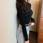 Women Sweater Pullover Autumn Winter Knitted Half High Collar Long Sleeve Slim Jumper Tops 2025 Casual Shirts Soft Warm Clothing - Matrix Studios
