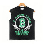 Men Oversized Satoshi Tank Top Vintage Washed Print Sleeveless Vest 26ss streetwear Y2K best quality cotton Unisex t shirt - Matrix-studios.com