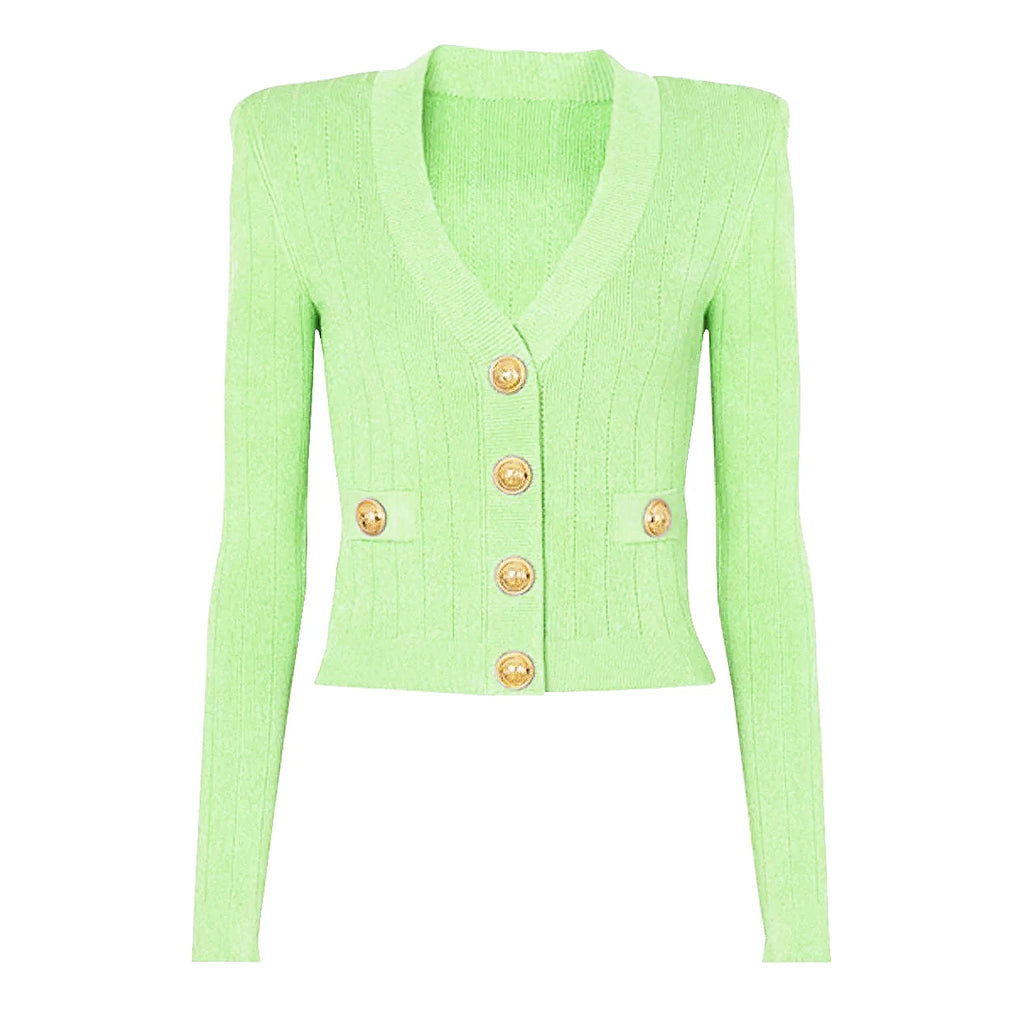 Spot Spring 2024 New Women's Fashion Classic High Quality Versatile Jacket Jacket Knitted Sweater Cardigan - Matrix Studios