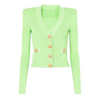 Spot Spring 2024 New Women's Fashion Classic High Quality Versatile Jacket Jacket Knitted Sweater Cardigan - Matrix Studios