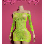 1PC Women Fishnet Cover Up Without Bikini Sexy Lingerie See Through Hollow Out Bodycon Dress Long Sleeve Beachwear Qq568 - Matrix Studios
