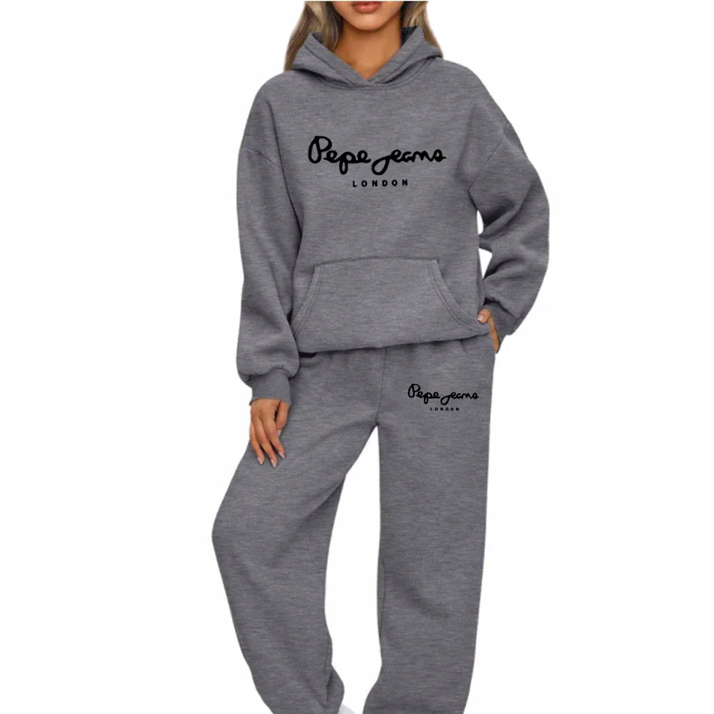 2026 Womens Print Hooded Sweatshirts Suit High Quality Hot Sales Outfits Clothing Fashion Casual Jogging Pants Sets - Matrix-studios.com