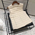Female 90% White Duck Down Ultra Lightweight Packable Warm Down Liner Vest 2023 New Women Sleeveless Puffer Jacket - Matrix-studios.com