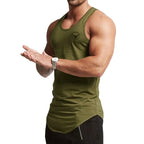 Cotton Material Summer Fitness Sports Vest Men's T-shirt Comfortable Bottoming Sweatshirt Workout Clothes - Matrix Studios