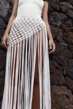 Beachapche Hand Crochet Tassel Skirts Women Fashion Sexy Side High Knitted  Beach Cover Ups - Matrix-studios.com