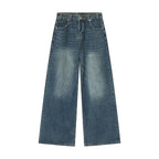 IEFB Summer Men's Denim Pants Old Blue Washed Male Jeans Straight Casual Menwear Loose Wide Leg Trousers New Fashion 9C354 - Matrix Studios