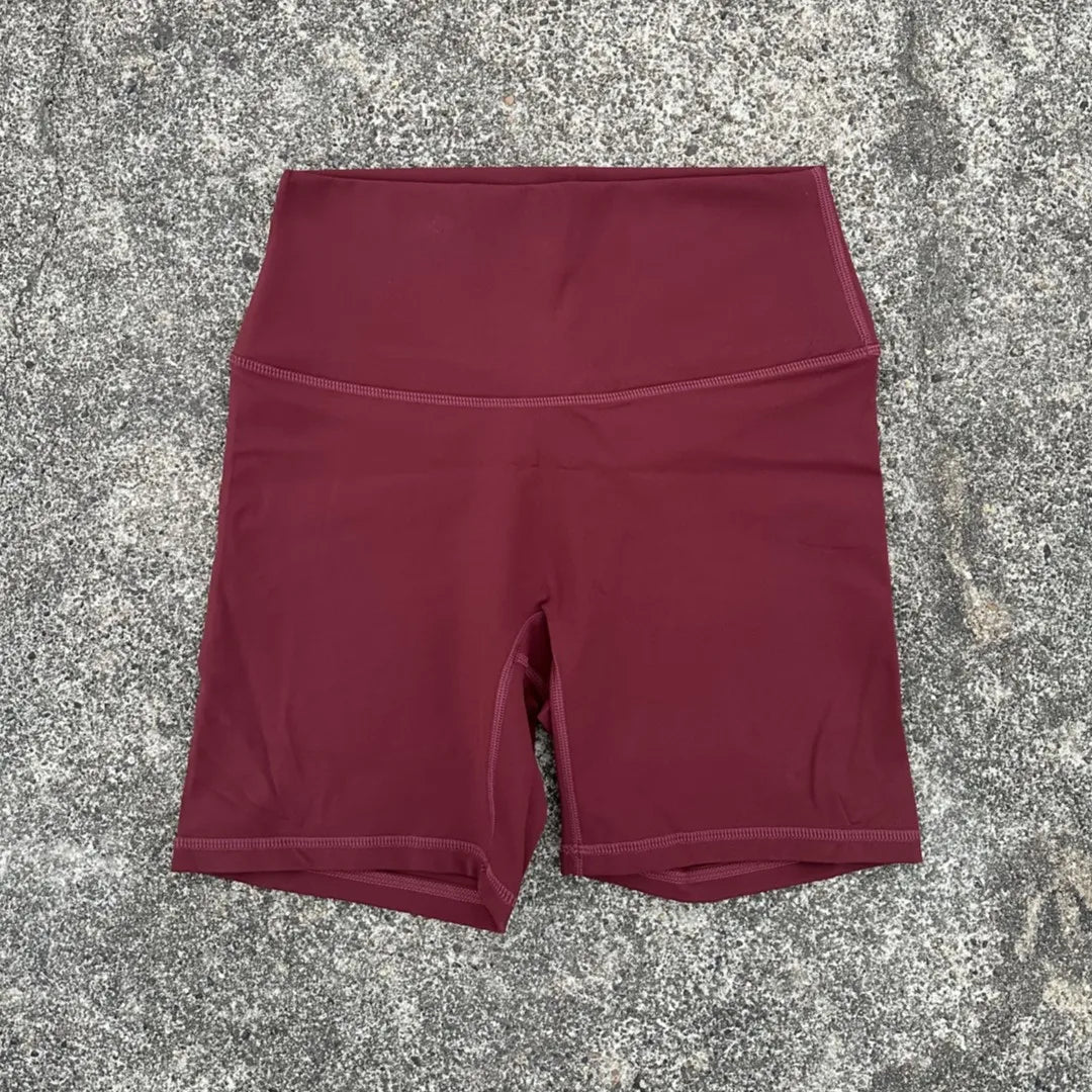 Solid Color Women Fitness Sports Short High Waist Yoga Short Leg Cycling Comprehensive Training Jog Squat Proof Internal Pocket - Matrix Studios