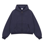 ZODF Trendy 2025 Winter Man Solid Fleece Boxy Hoodies Unisex 350gsm Double Head Zipper Hooded Sweatshirts Coat HY1122 - Matrix Studios