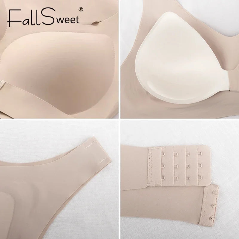 FallSweet Wireless Posture Correction Bra for Women Seamless Push Up Bralette with Cross Back Support for Daily Shaping Lingerie - Matrix Studios