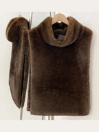 Mumaroho 2026 Winter Spring Women Faux Fur Sable Vest Crop Top Solid  Turtleneck Eco Mink Faux Fur Tank Tops Pullover Jacket - Matrix Studios