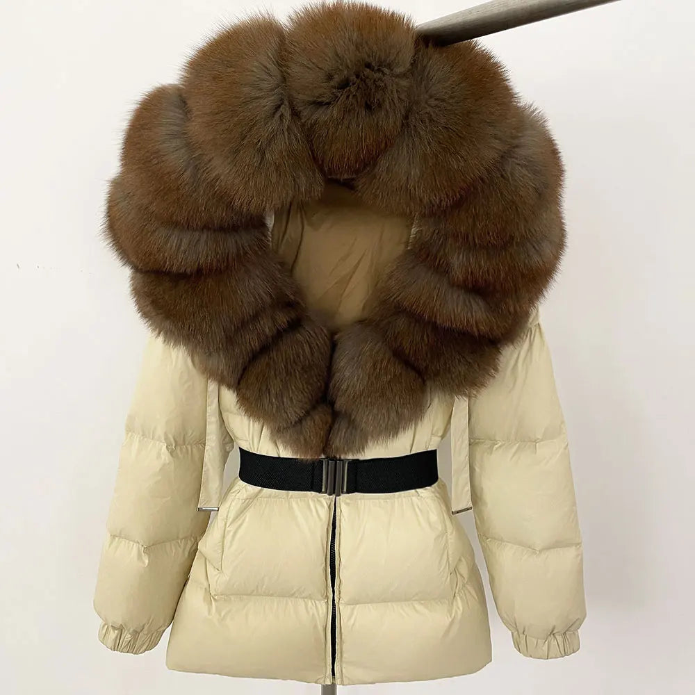 OFTBUY Winter Clothing Puffer Jacket Women Real Fox Fur Hooded Thick Warm 90% White Duck Down Coat Female Parkas Waterproof - Matrix Studios
