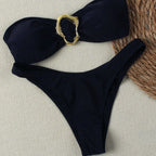 "2026 Sexy Bandeau Push-Up Bikini Set - Brazilian Thong Swimwear for Women" - Matrix-studios.com