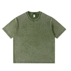 250gsm Men's Washed Vintage T-Shirts Street Hip Hop Retro Punk T Shirt Women Harajuku Casual Cotton Short Sleeve Acid Wash Tops
