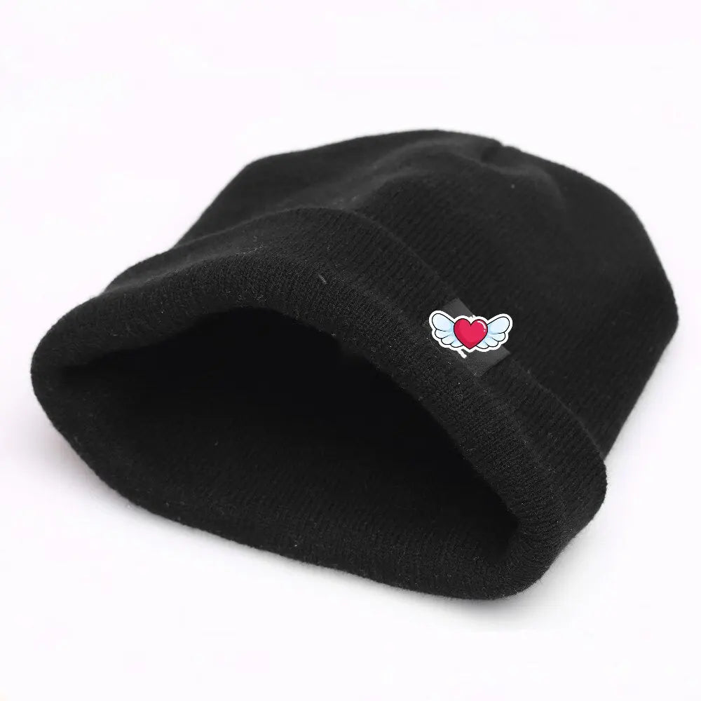 Autumn and Winter Versatile Solid Color  Hat For  Outdoor Warmth and Cold Hat Hip-Hop Fashion Embroidered Knitted Hat