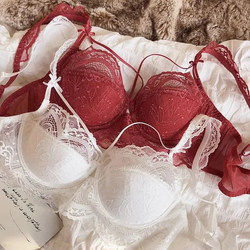 MOYISU Adjustable Lace Bralette for Small Chest Bra Set Removable Straps & Thin Padding Soft Wire Comfort Muslim Girls Underwear - Matrix-studios.com