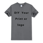 EU size 100% pure cotton custom T-shirt front and back team school uniform store logo text photo for men's personalized high-end - Matrix Studios