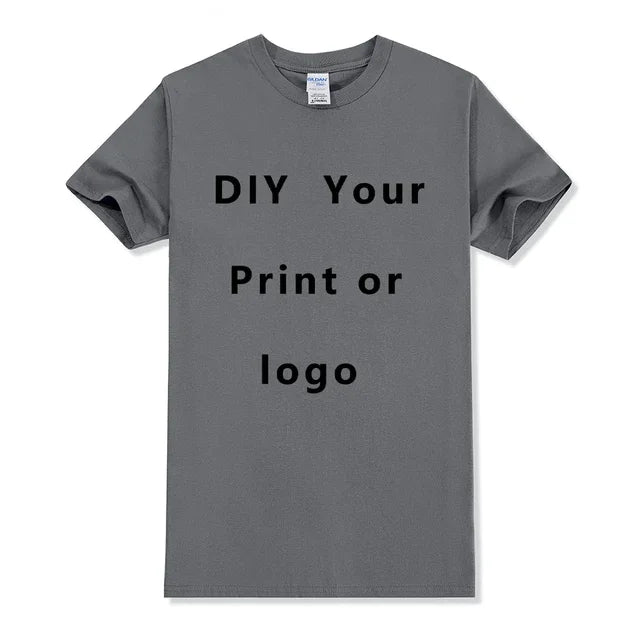 EU size 100% pure cotton custom T-shirt front and back team school uniform store logo text photo for men's personalized high-end - Matrix Studios