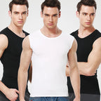 Men's Four Seasons Tight Cotton Vest Leisure Sports Fitness Running Teenagers Round Neck Sleeveless T-Shirt Can Be Built Inside - Matrix Studios