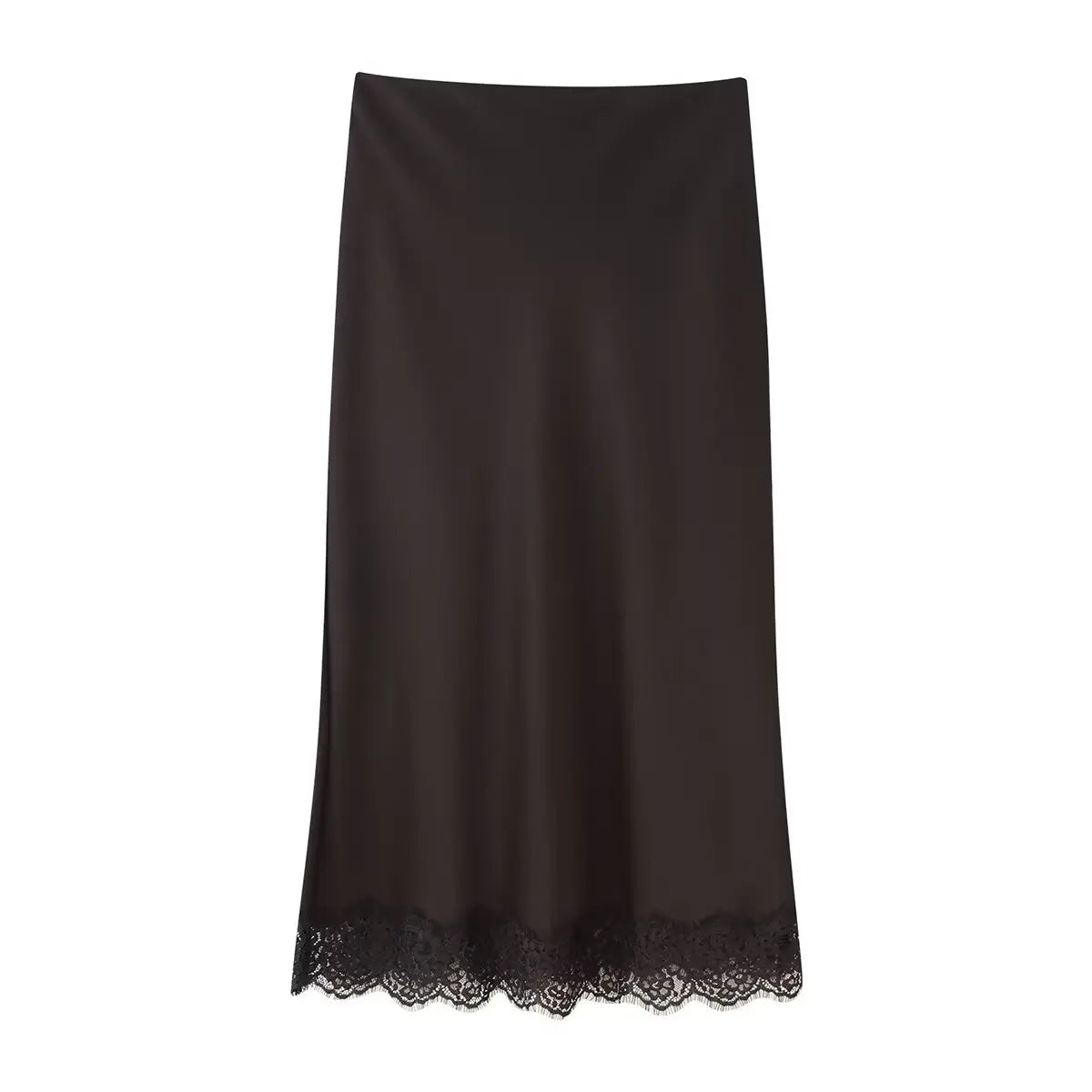 Tidalyf 2025 Women Two Piece Skirt Set Off Shoulder Lace Trim Cami Top with Split Hem Midi Skirt Sexy Elegant Outfit - Matrix-studios.com