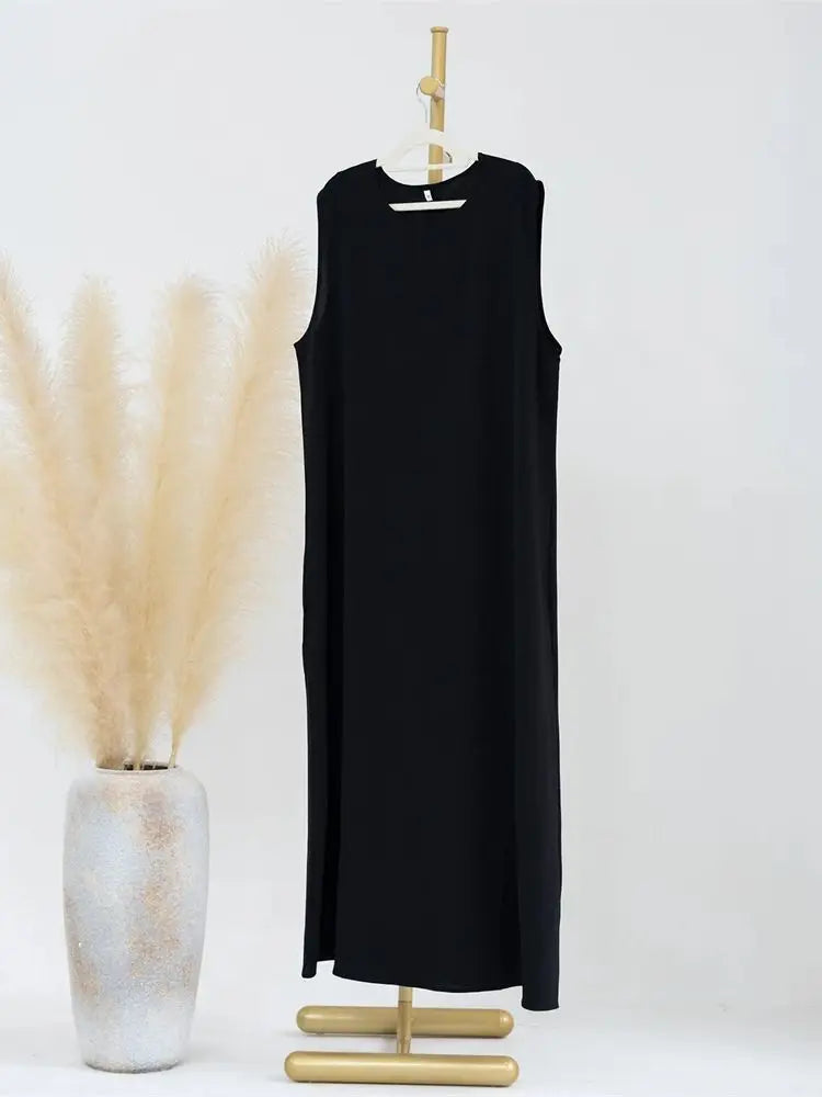 Ramadan Black White Dubai Prayer Clothes Women Turkey Islam Muslim Modest Jersey Under Abaya Dress Kebaya Robe Femme Musulmane - Matrix-studios.com