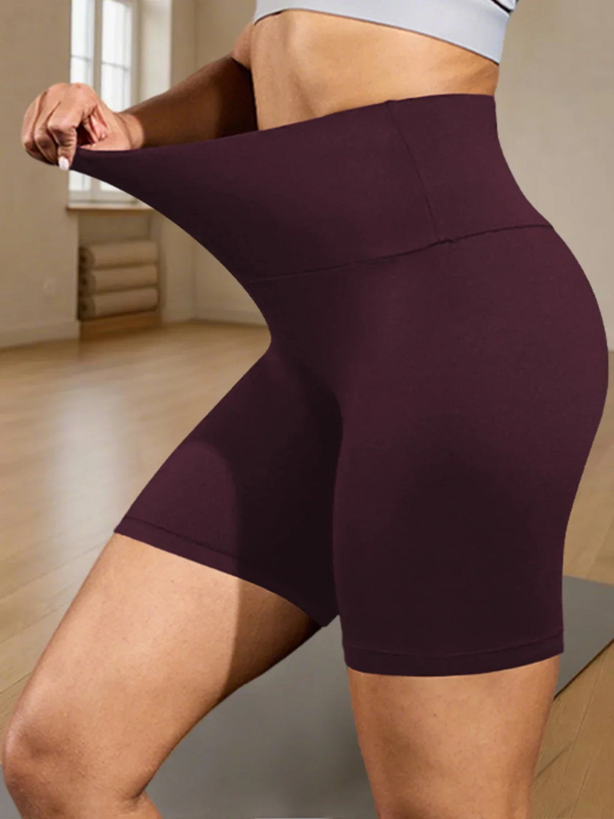 Women's High Waisted Biker Shorts Super Soft Tummy Control No See Through Workout Yoga Running Athletic Push Up Gym Fitness - Matrix Studios