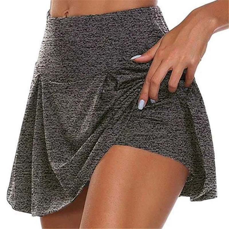 Summer Women Sprints Tennis Dance Fitness Short Skirts Quick Drying Solid Female Lining High Waist Mini Skirts Shorts DF4987 - Matrix-studios.com