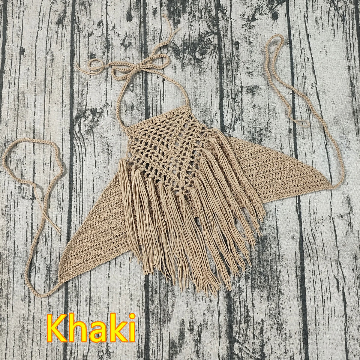 Handmade Crochet Lace Knit Boho Beach Bikini Cami Tank Crop Top Halter - Matrix Studios