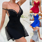 2026 Women's Homewear European and American New Style Slit Dress Pure Desire Pajamas - Matrix-studios.com
