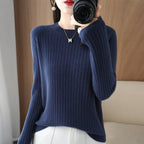 2026 Women Sweaters Autumn Winter Long Sleeve Pullovers O-neck Stripe Warm Pullover Korean Fashion Bottoming Shirts Loose Jumper - Matrix Studios