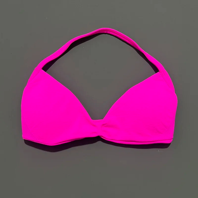 HISTELLO Impact Strappy Bra Women High Support Push up Gym Top Seamless Padded Sports Bra Scrunch Halter Workout Yoga Underwear - Matrix Studios
