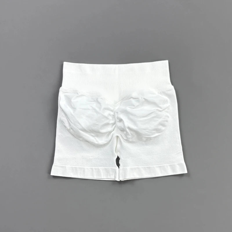 HISTELLO Gym Shorts 4.5" Women Fitness Sports Biker Shorts Low Waist Running Pants Workout Scrunch Butt Yoga Seamless Leggings - Matrix-studios.com