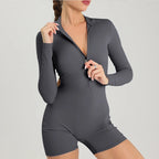 Women's Fitness Short Jumpsuits Long Sleeve Training Overalls One-Piece Sporty Suits Workout Romper Gym Clothing Woman Tracksuit - Matrix Studios