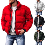 2025 Winter New Men's Down Cotton Jacket Daily Casual Windproof Warm Parkas Outwear Short Stand Collar Warm Cotton Clothing - Matrix Studios