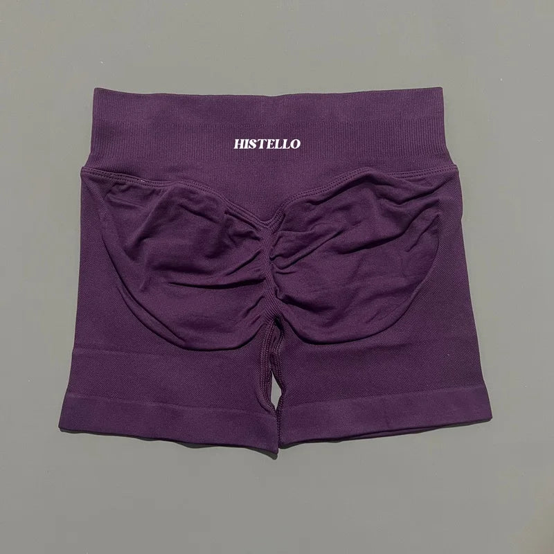 HISTELLO Impact Shorts Df Substitute High Waist Women Yoga Workout Shorts Seamless Leggings Stretch Fitness Gym Running Shorts - Matrix Studios