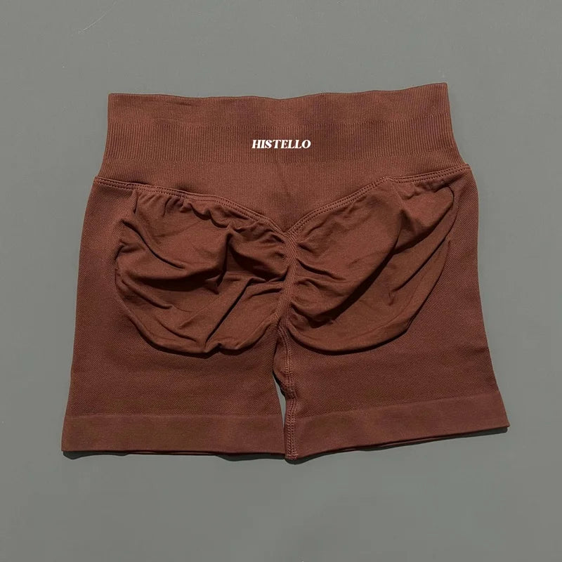 HISTELLO Impact Shorts Df Substitute High Waist Women Yoga Workout Shorts Seamless Leggings Stretch Fitness Gym Running Shorts - Matrix Studios