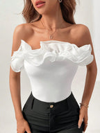 White Niche Does Not Hit a Unique Chic Short One-piece Strapless Top for Spice Girls to Wear Outside - Matrix Studios