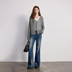 TOYOUTH Women Knitwear 2026 Spring New Loose Hollowed Out V-neck Cardigan Jacket - Matrix Studios