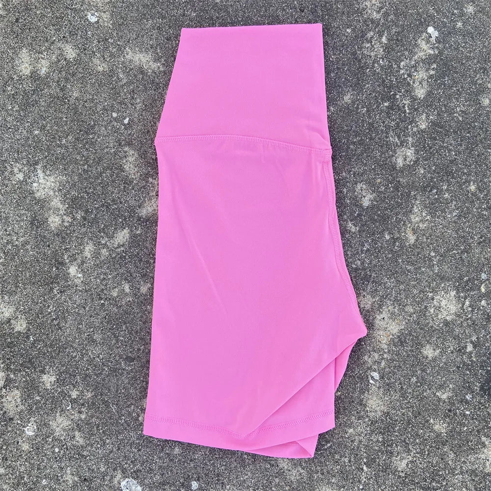 Solid Color High Waist Yoga Short Leg Cycling Women Fitness Sports Short Comprehensive Training Jog Squat Proof Internal Pocket - Matrix Studios
